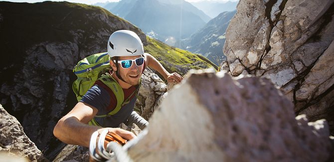 Climbing in Warth-Schröcken.