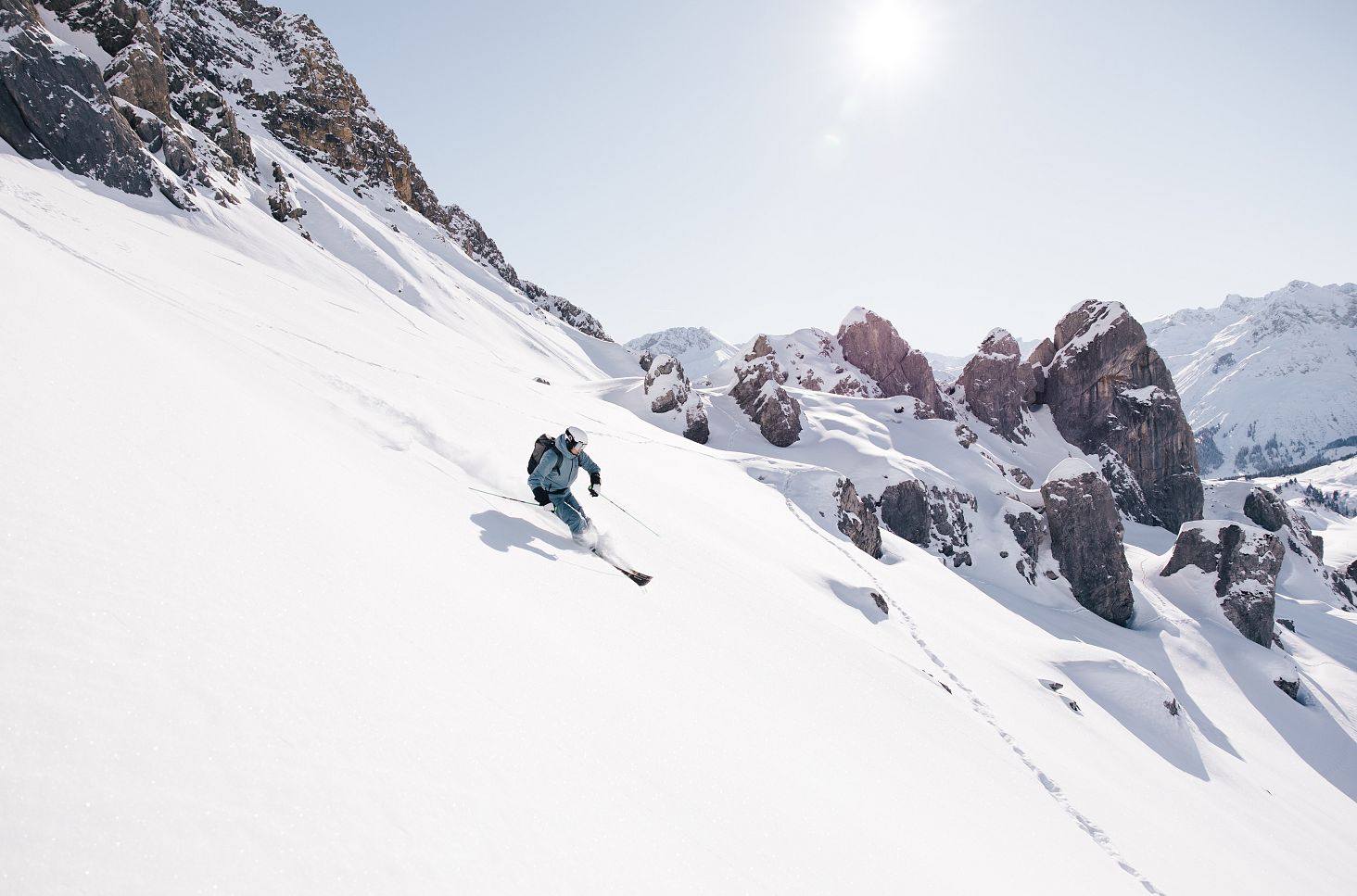 Sonnenskilauf in Warth-Schröcken