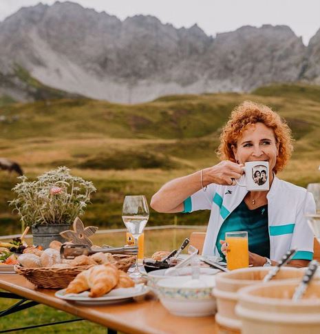 Walser mountain breakfast at the Hochalp hut